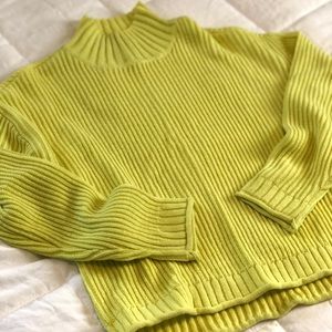 Mock Neck Sweater Lime Green